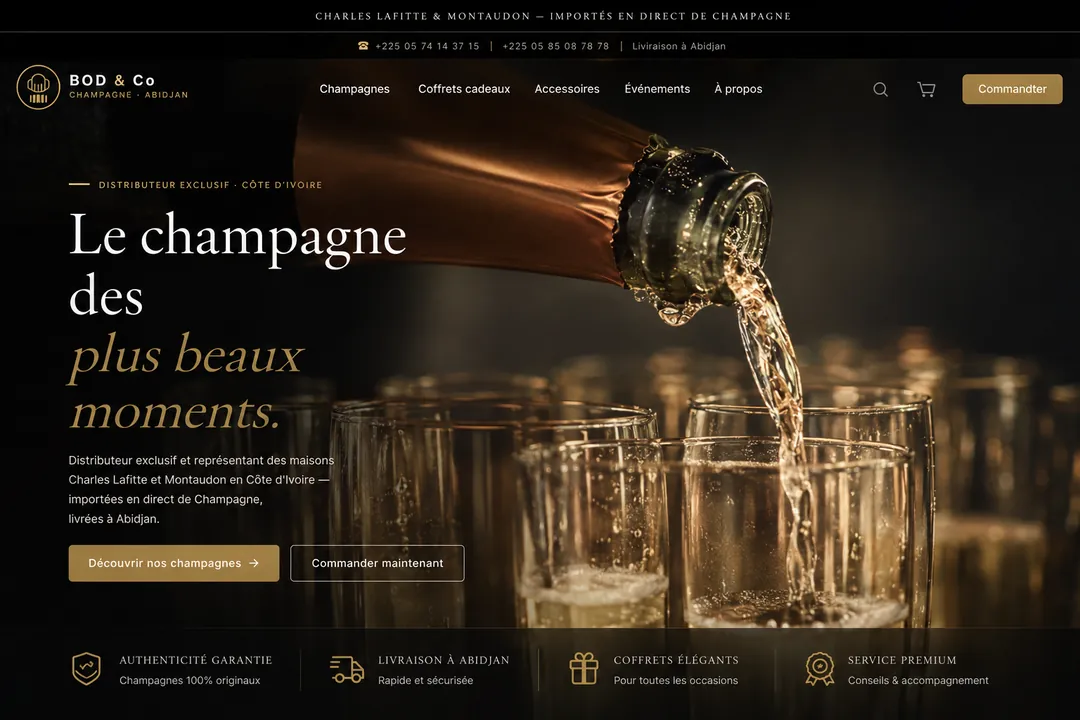 Boutique BOD & Co créée avec Shopilite